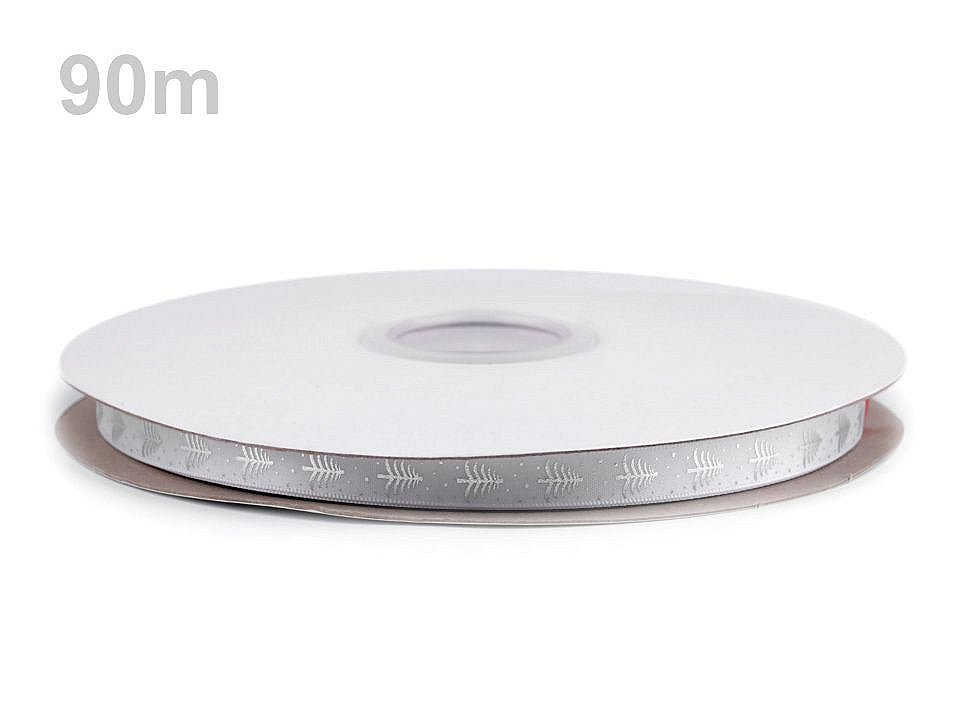 Ruban de Noël satiné, Sapin de Noël, largeur 10 mm