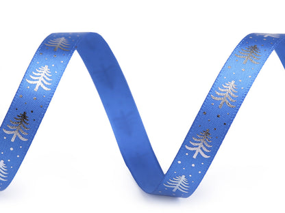 Ruban de Noël satiné, Sapin de Noël, largeur 10 mm