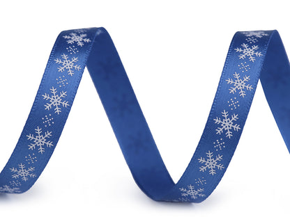 Ruban satiné Flocon de neige, largeur 10 mm