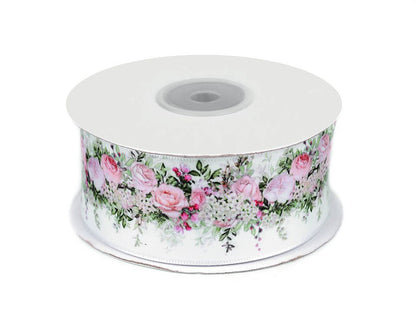Ruban satiné rose, largeur 40 mm