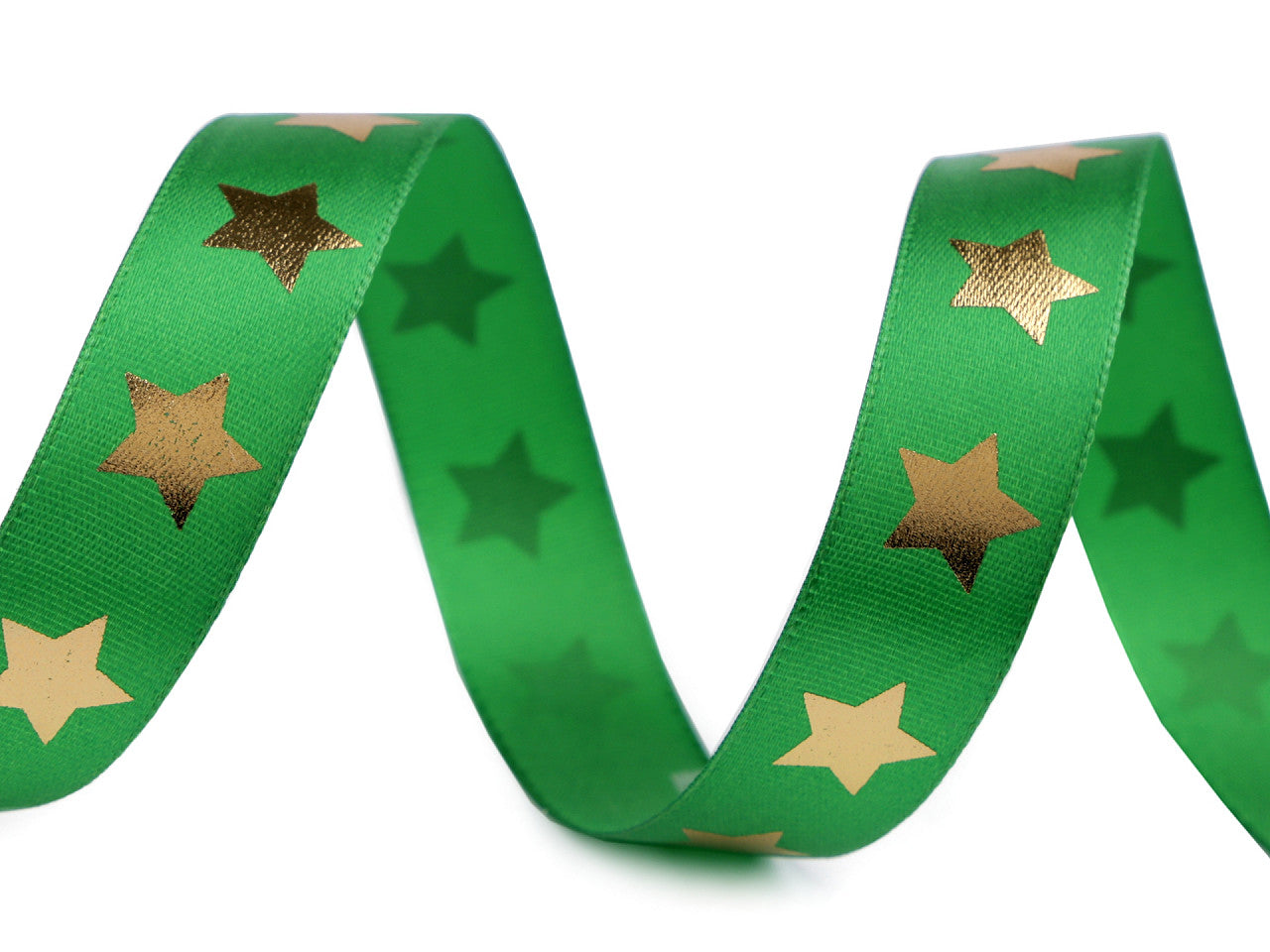 Ruban satiné de Noël, Étoiles, largeur 20 mm