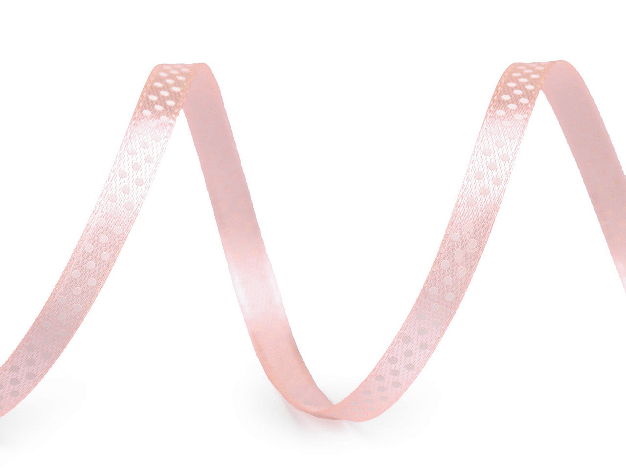 Ruban satiné à pois, largeur 6 mm
