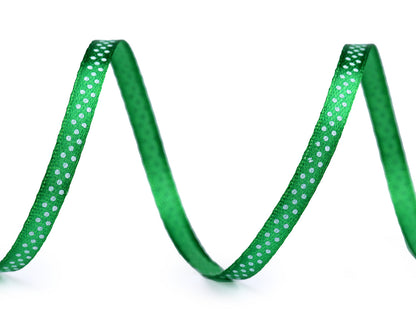 Ruban satiné à pois, largeur 6 mm