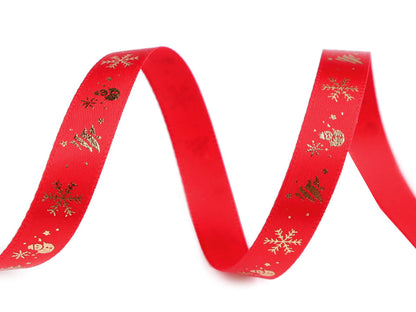 Ruban satiné de Noël, largeur 10 mm