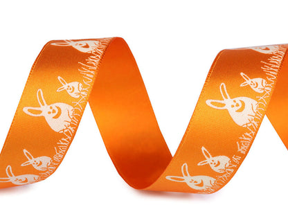 Ruban satiné de Pâques, largeur 24 mm, lapins