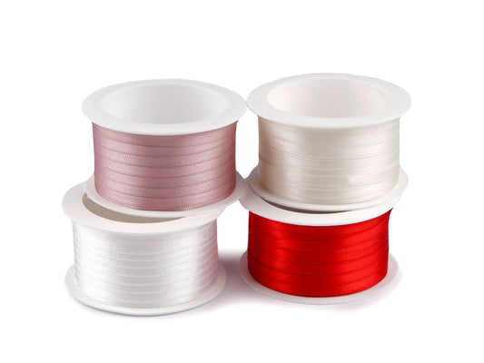 Ruban satiné double face, largeur 5 mm