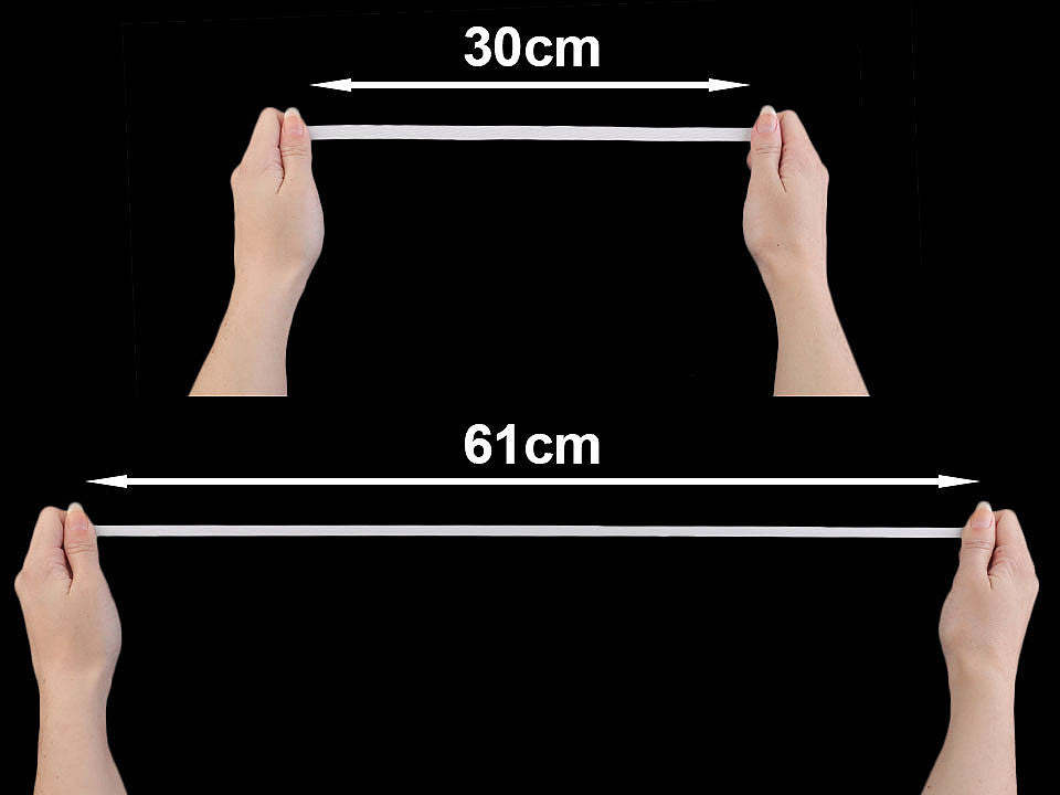 Bande de tresse élastique pour lingerie, largeur 9 mm