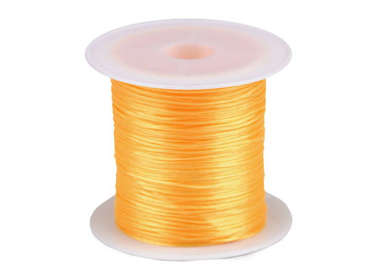Cordon à bijoux élastique plat pour perles, 1 mm