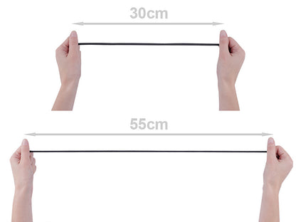 Ruban élastique pour lingerie sur enrouleur carton, largeur de l’emballage 5 mm, 7 mm