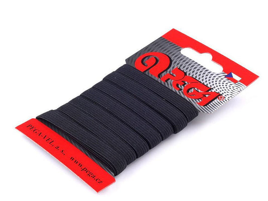 Ruban élastique pour lingerie sur enrouleur carton, largeur de l’emballage 8 mm