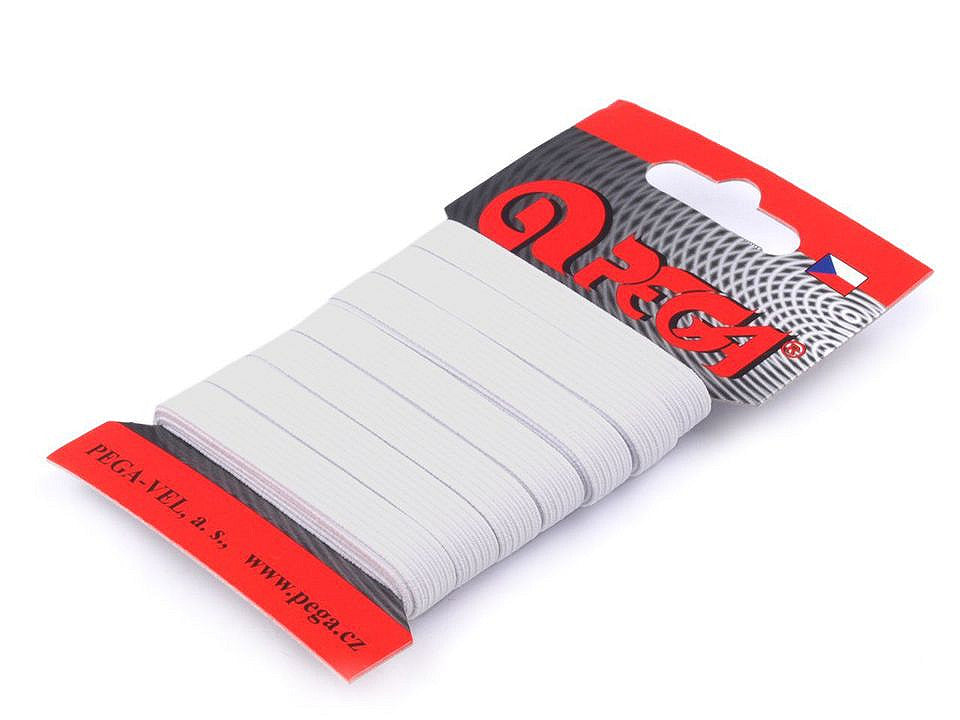 Ruban élastique pour lingerie sur enrouleur carton, largeur de l’emballage 8 mm