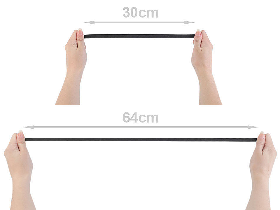 Ruban élastique pour lingerie sur enrouleur carton, largeur de l’emballage 11 mm