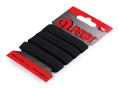 Ruban élastique pour lingerie sur enrouleur carton, largeur de l’emballage 12 mm