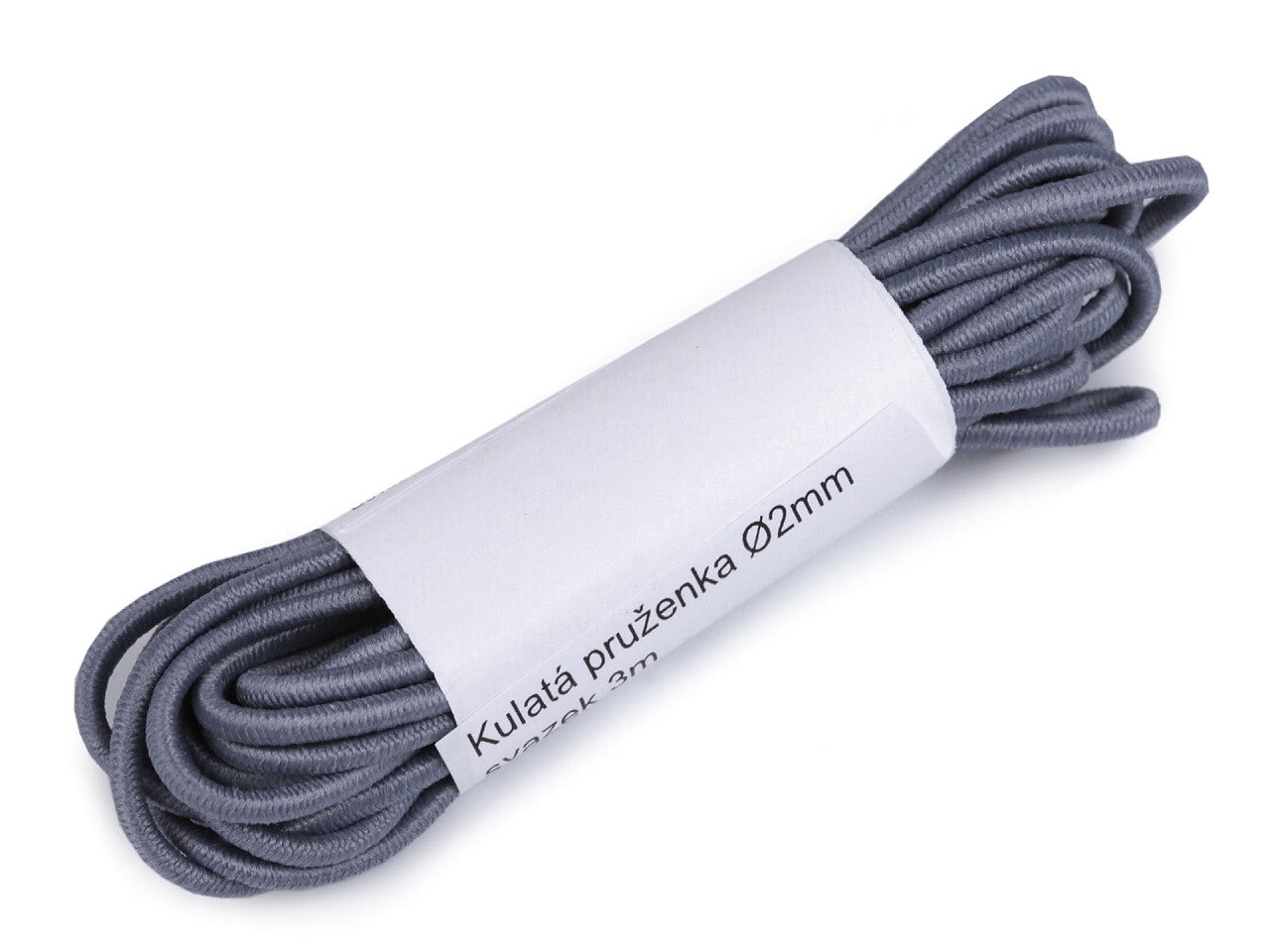 Cordon élastique rond MAGGIE, Ø 2mm, 3m par paquet