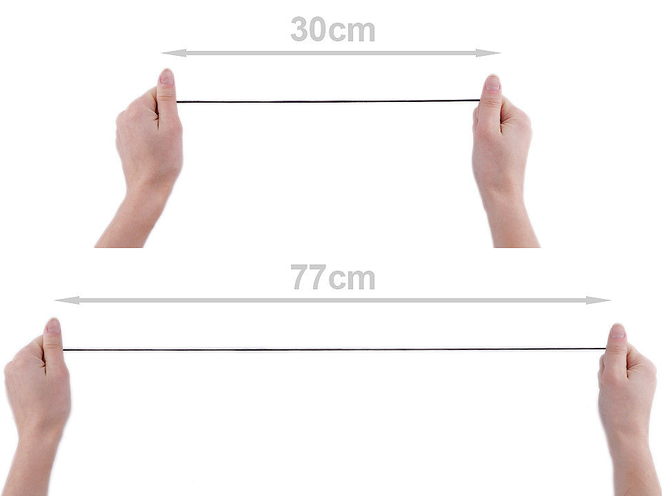 Cordon élastique rond MAGGIE, Ø 2mm, 3m par paquet
