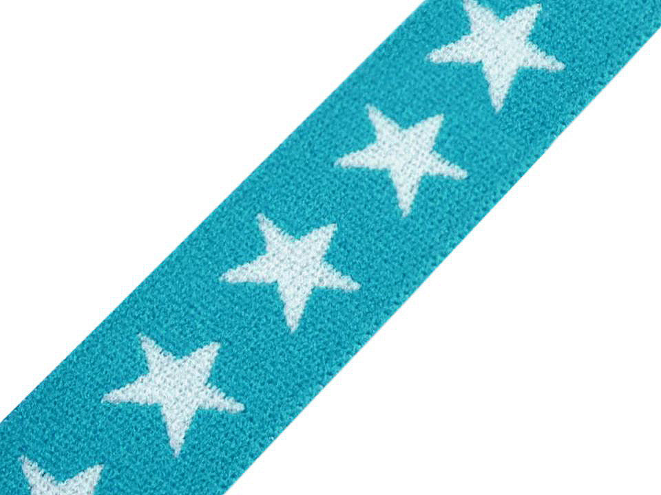 Élastique imprimé Étoiles, largeur 20 mm