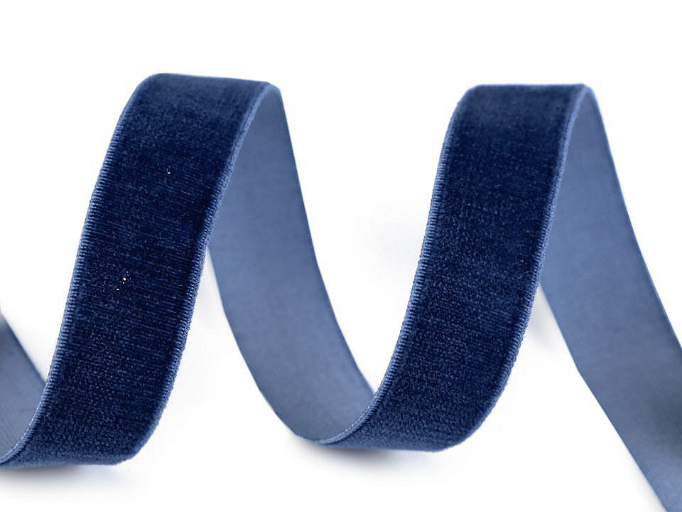 Ruban velours extensible, largeur 16 mm