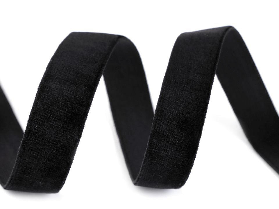 Ruban velours extensible, largeur 16 mm