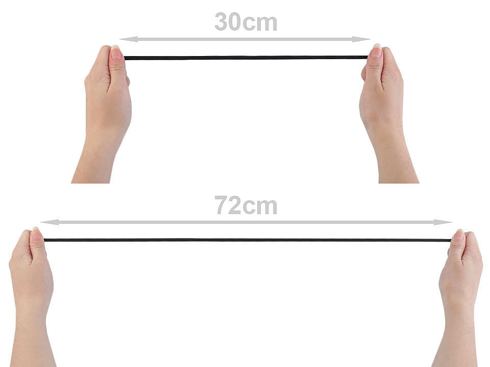 Ruban élastique pour bretelles de soutien-gorge, largeur garnie 5 mm