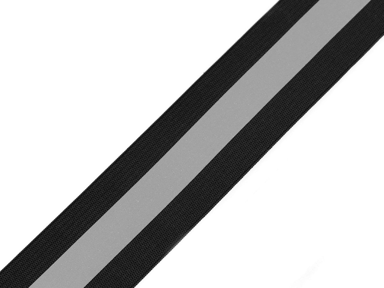 Ruban élastique avec bande réfléchissante, largeur 40 mm - 1m
