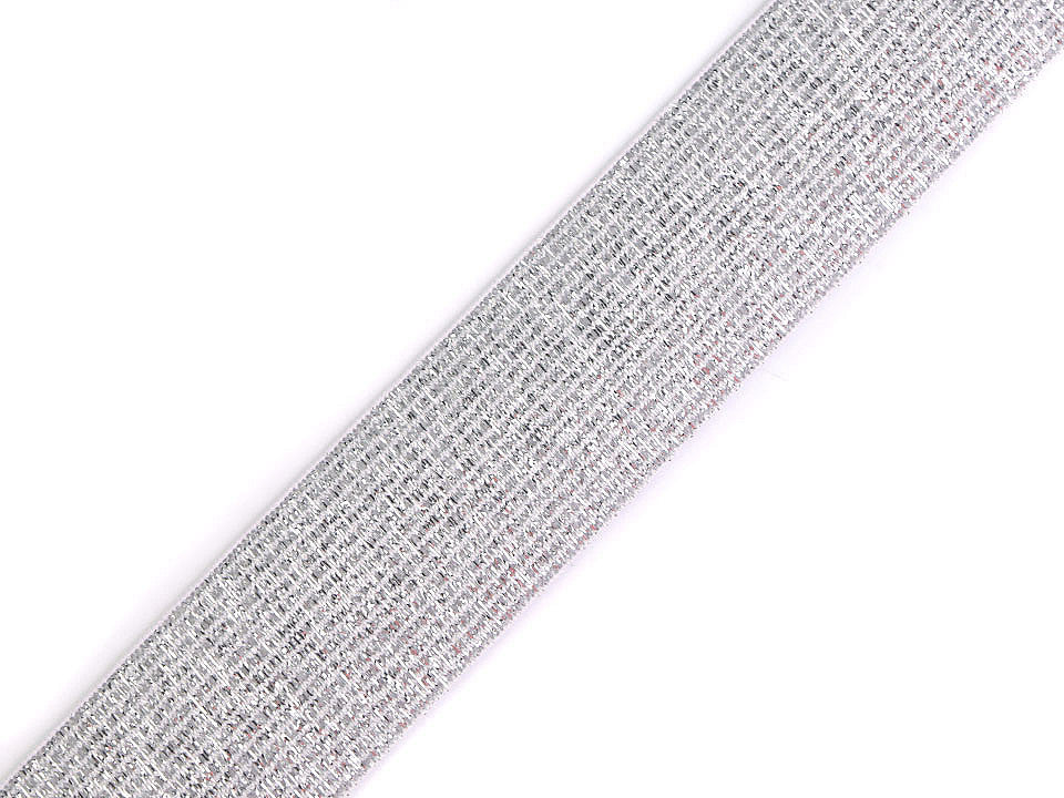 Ruban élastique avec lurex, largeur 27 mm