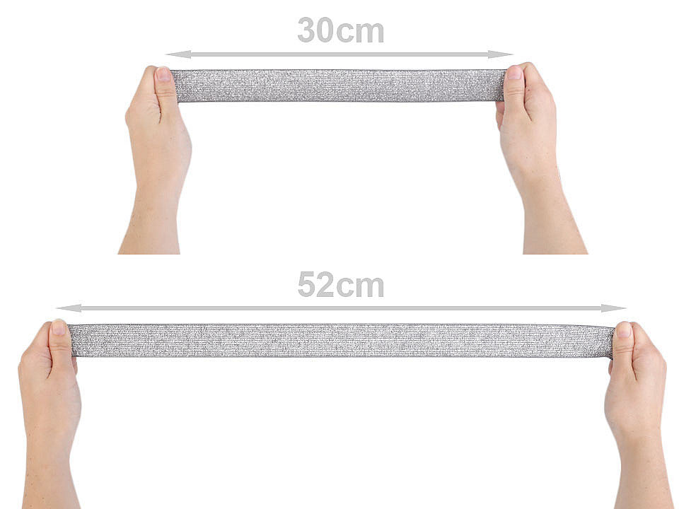 Ruban élastique avec lurex, largeur 27 mm