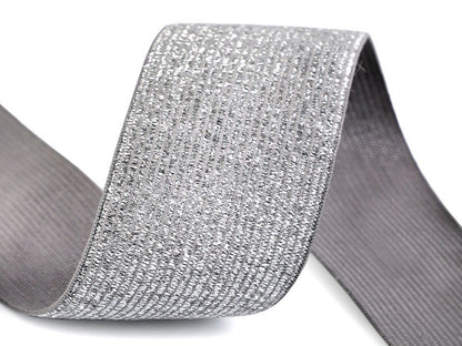Élastique avec lurex, largeur 40 mm