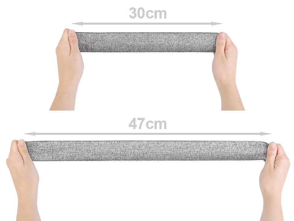 Élastique avec lurex, largeur 40 mm