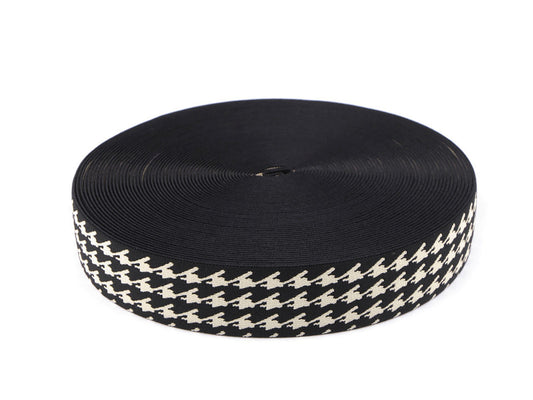 Élastique souple, largeur 40 mm, pied-de-poule