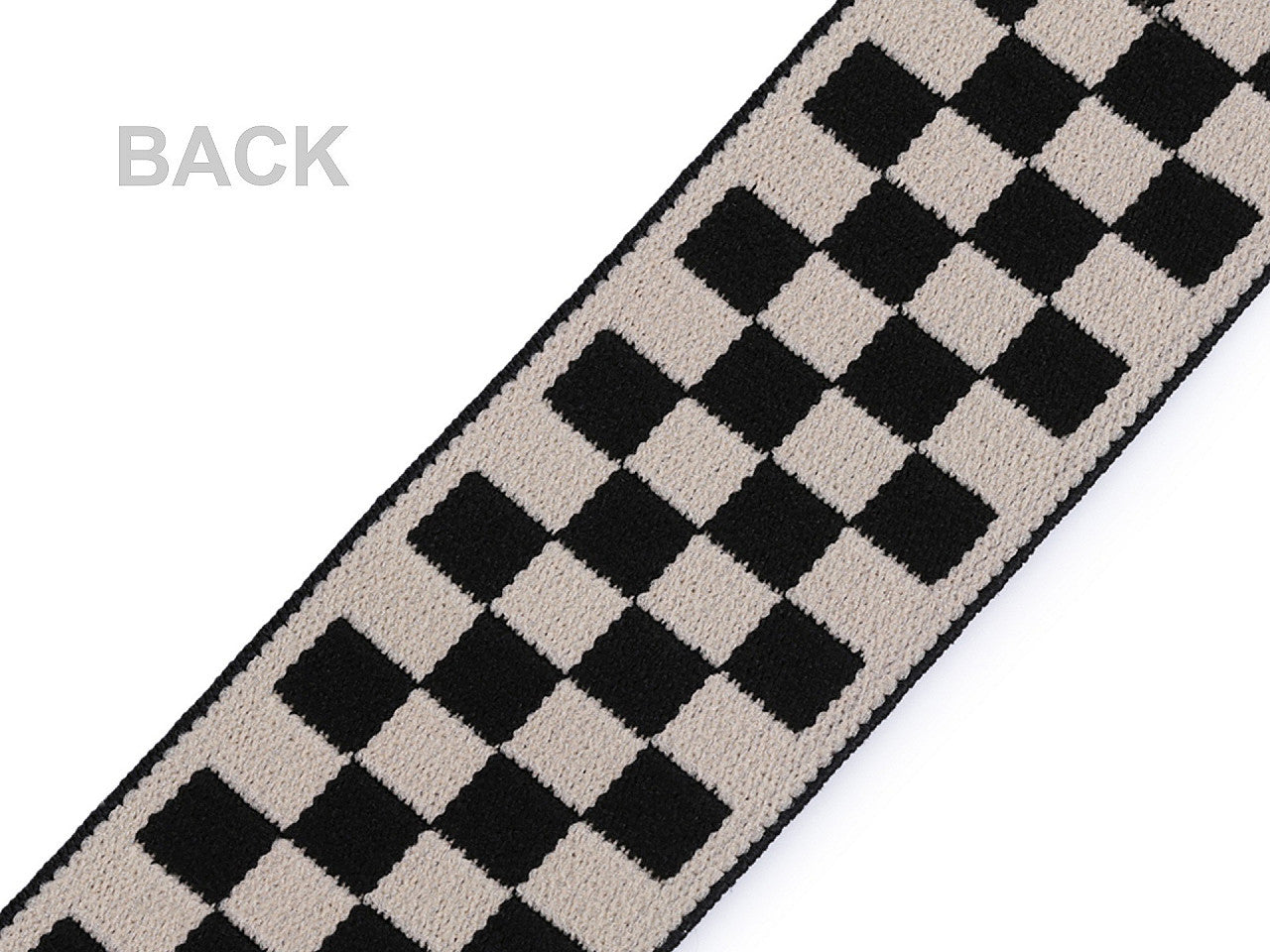 Élastique souple à carreaux, largeur 40 mm