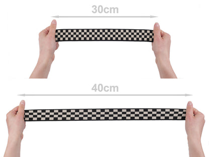 Élastique souple à carreaux, largeur 40 mm