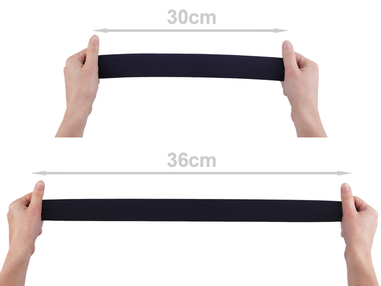 Élastique à motif sergé pour ceintures et bretelles, largeur 40 mm