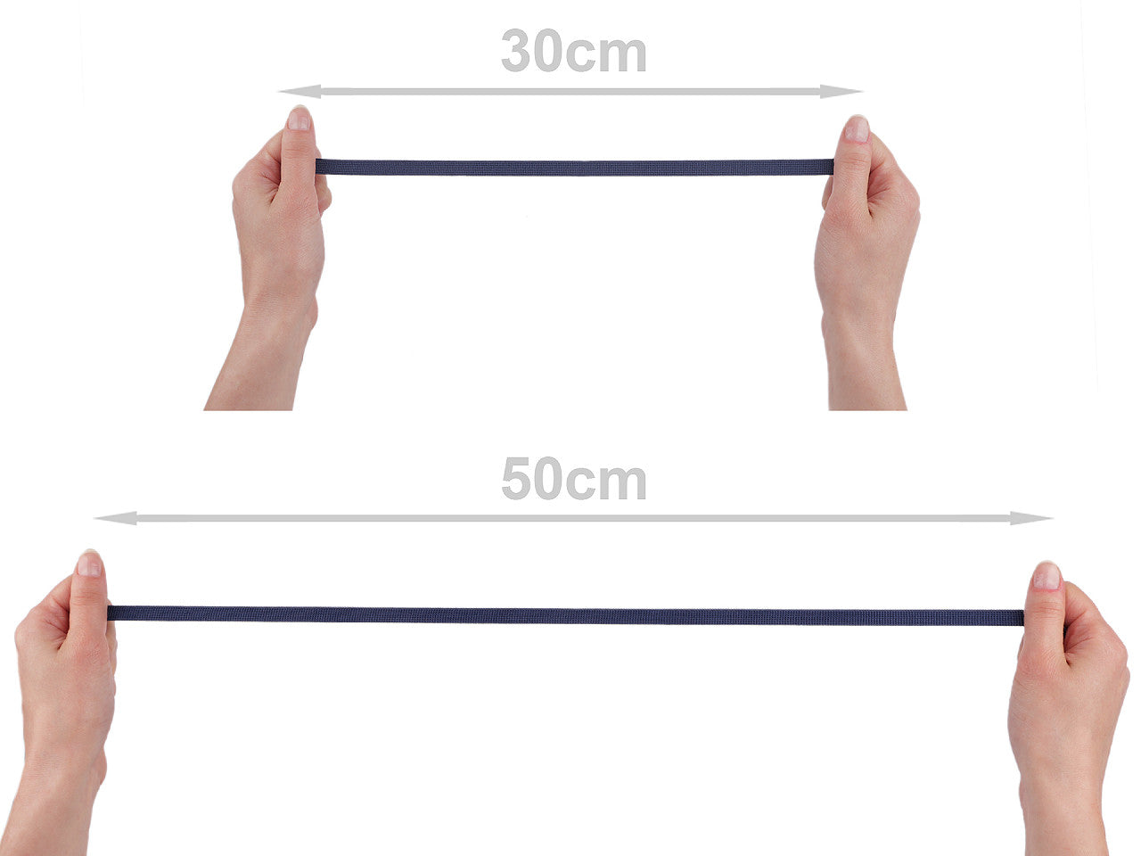 Élastique avec silicone, largeur 10 mm
