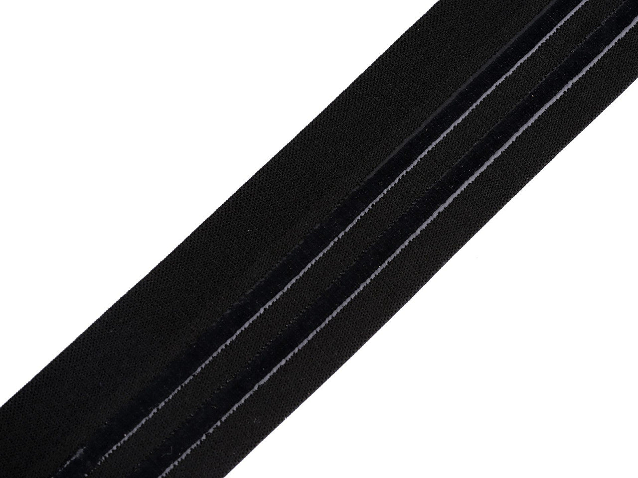 Élastique satiné avec bandes en silicone, largeur 40 mm
