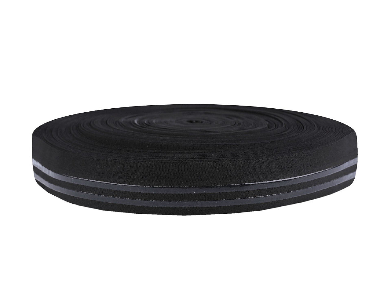 Élastique satiné avec bandes en silicone, largeur 40 mm