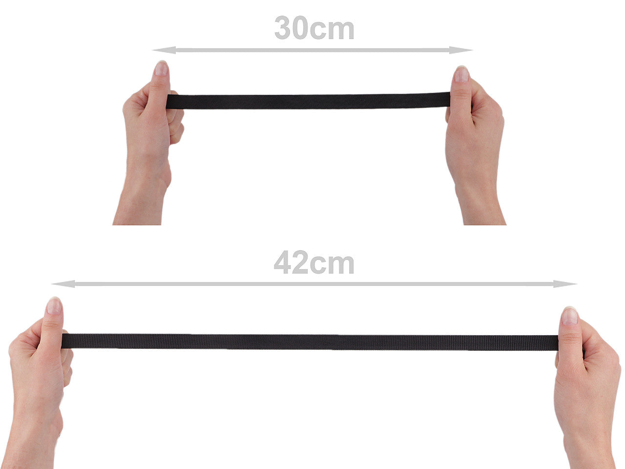 Sangle pour bandoulière avec motif gros-grain, largeur 15 mm
