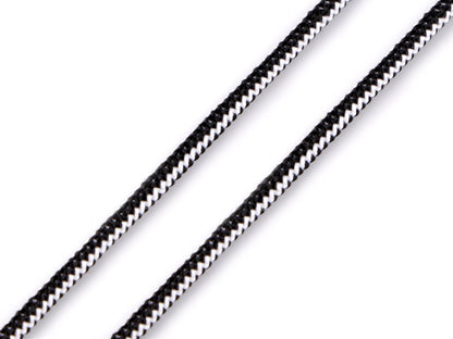 Bande élastique ronde, Ø 2,5 mm, effet fermeture Éclair