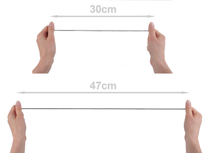 Bande élastique ronde, Ø 2,5 mm, effet fermeture Éclair
