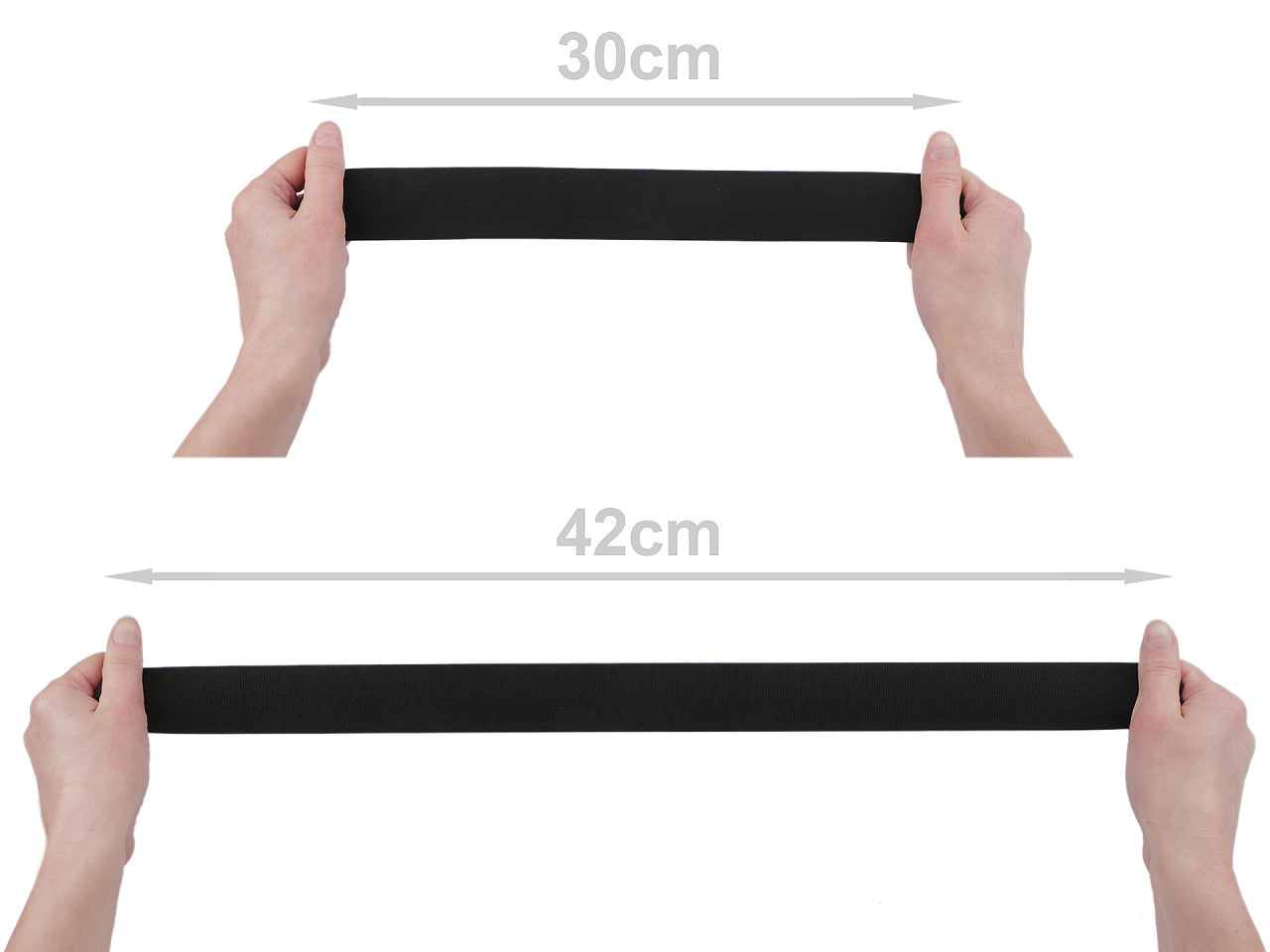 Bande élastique tissée souple, largeur 35 mm - 1m