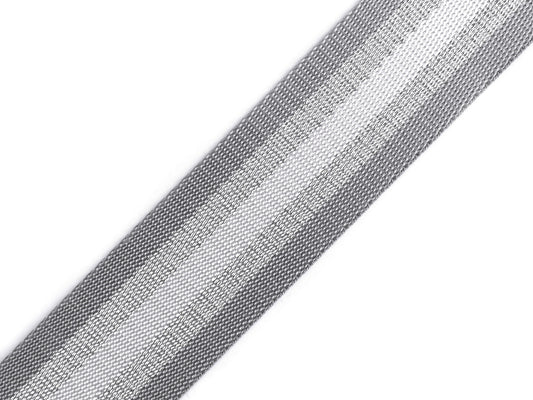 Sangle lisse double face avec lurex, largeur 50 mm