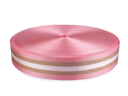 Sangle lisse double face avec lurex, largeur 50 mm