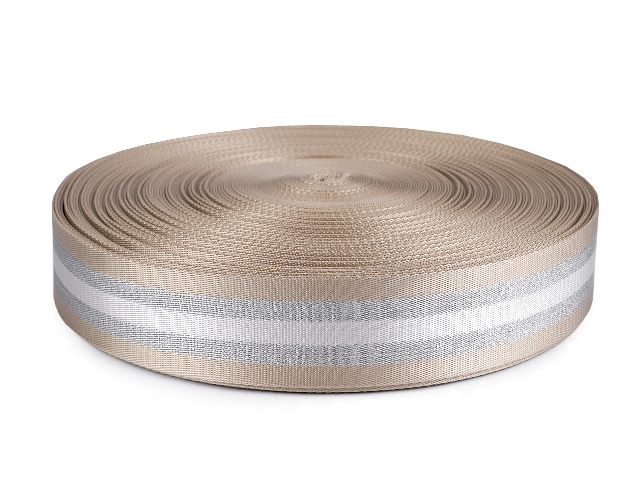 Sangle lisse double face avec lurex, largeur 50 mm