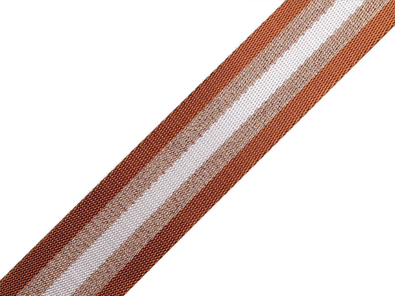 Sangle lisse double face avec lurex, largeur 40 mm