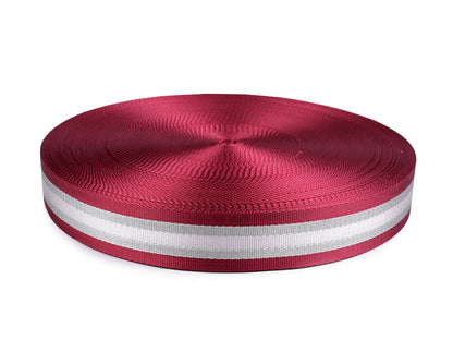 Sangle lisse double face avec lurex, largeur 40 mm