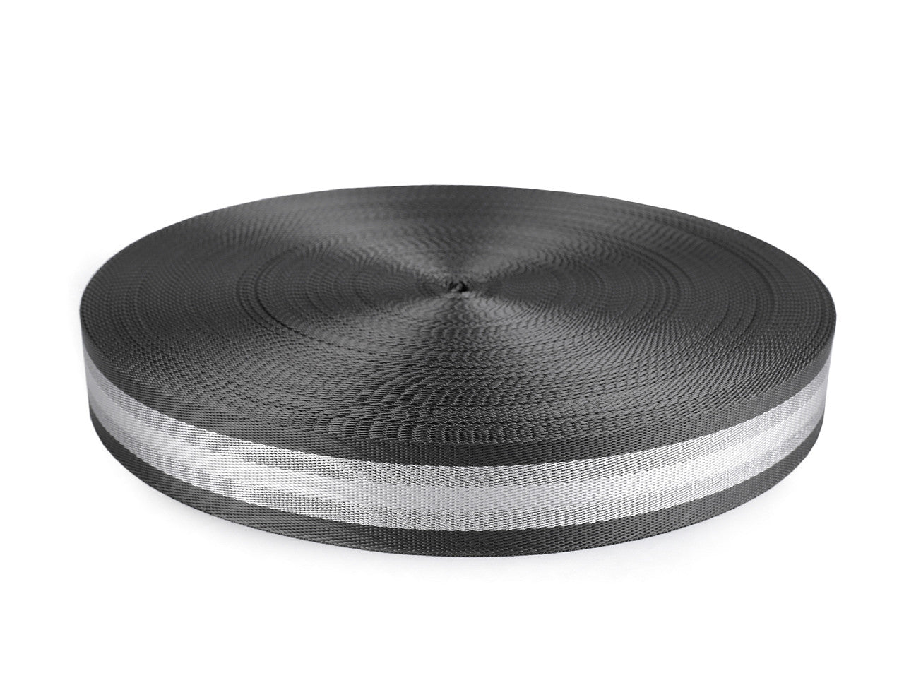 Sangle lisse double face avec lurex, largeur 40 mm