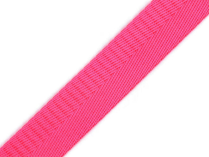 Sangle lisse double face avec effet brillant, largeur 25 mm