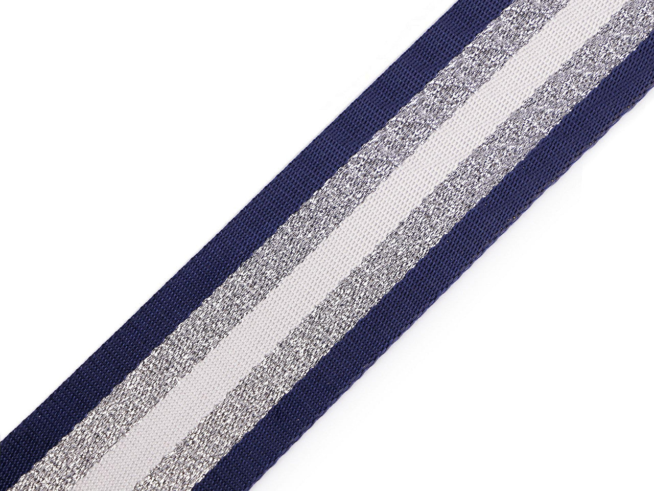 Sangle lisse double face avec lurex, largeur 50 mm