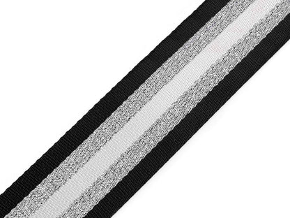 Sangle lisse double face avec lurex, largeur 50 mm