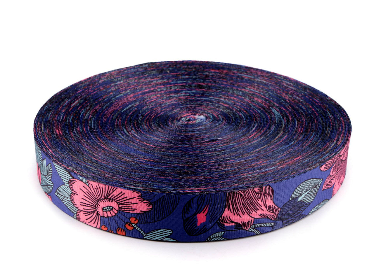 Sangle lisse double face Paisley, largeur 38 mm