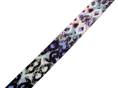 Sangle double face lisse, motif abstrait, largeur 50 mm